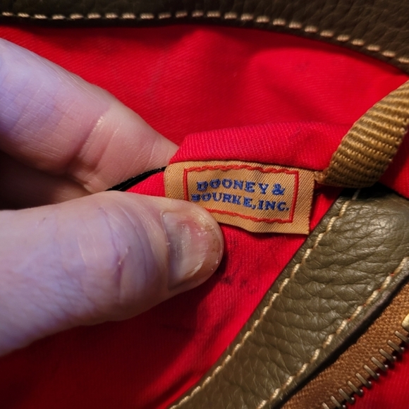 Dooney & Bourke Gray and Red Leather Tote Bag - Picture 14 of 14